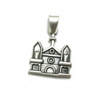 PE001262 Sterling silver pendant solid Church 925  Empress jewellery